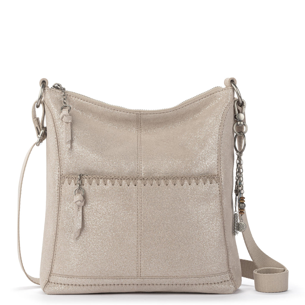 The Sak Lucia Crossbody - Leather - Sand Sparkle Suede