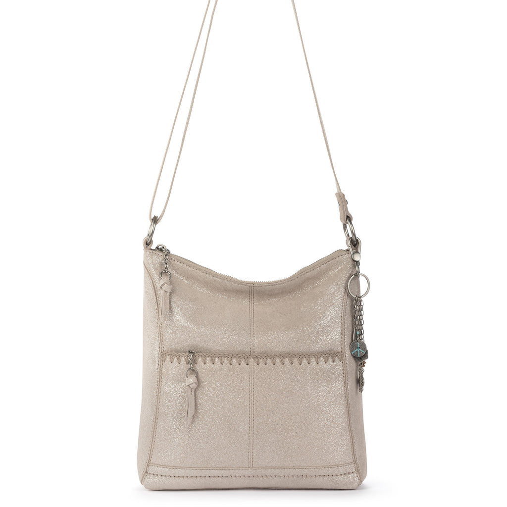The Sak Lucia Crossbody - Leather - Sand Sparkle Suede