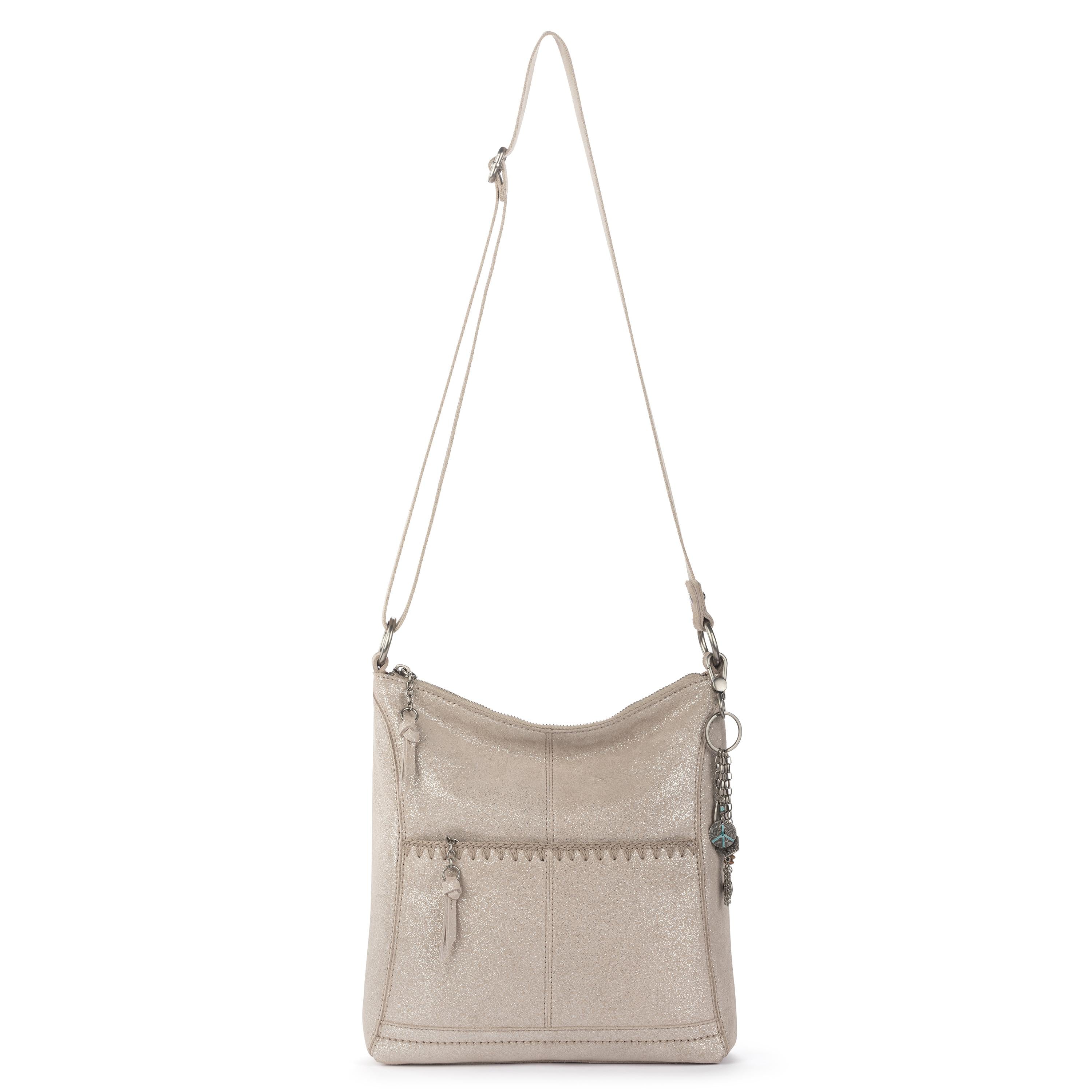 The Sak Lucia Crossbody - Leather - Sand Sparkle Suede