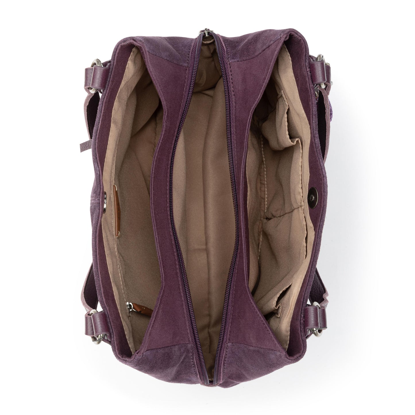 The Sak Melrose Leather Soft Satchel - Leather - Aubergine Suede Heart