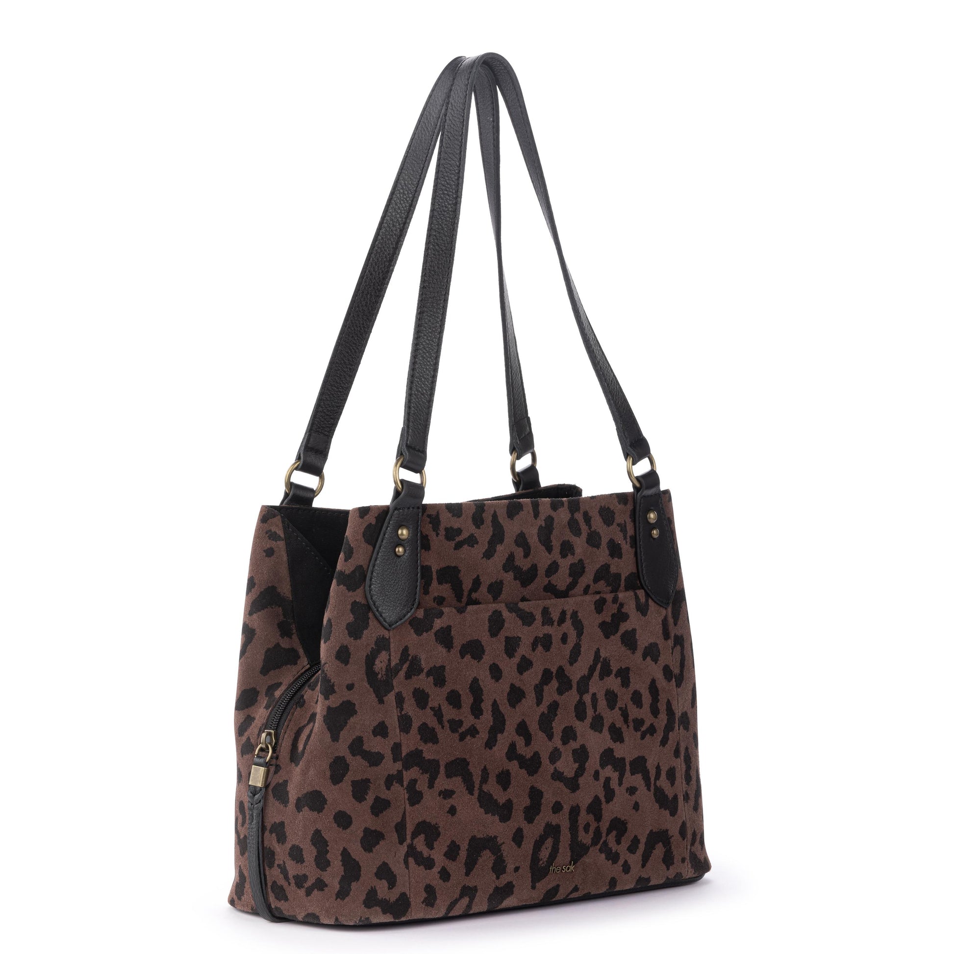 The Sak Melrose Leather Soft Satchel - Leather - Leopard Suede