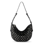Tess Shoulder Bag - Leather - Black Silver Stud