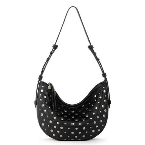 The Sak Tess Shoulder Bag - Leather - Black Silver Stud