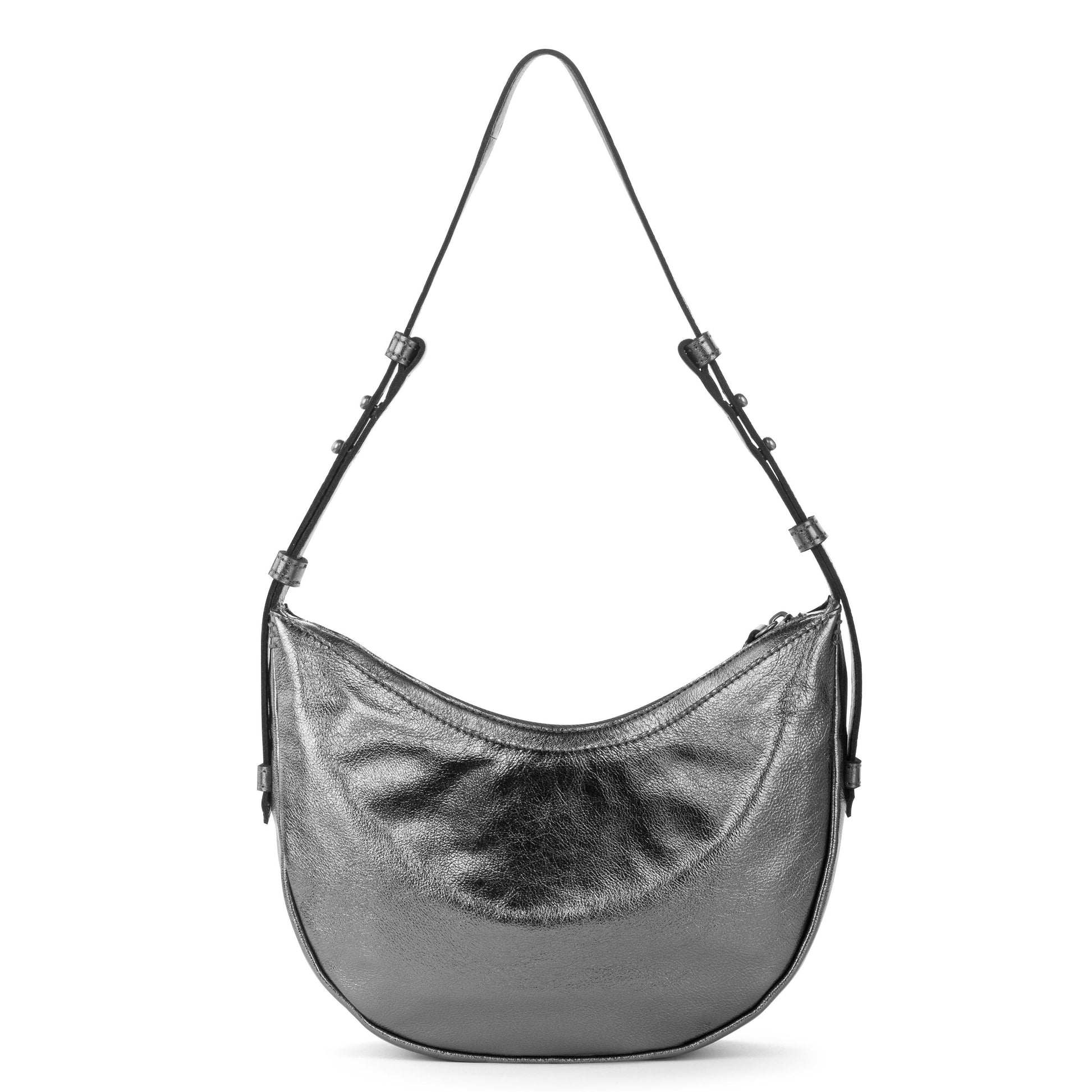 The Sak Tess Crescent Shoulder - Leather - Gunmetal
