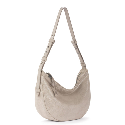 The Sak Tess Shoulder Bag - Leather - Sand Sparkle Suede