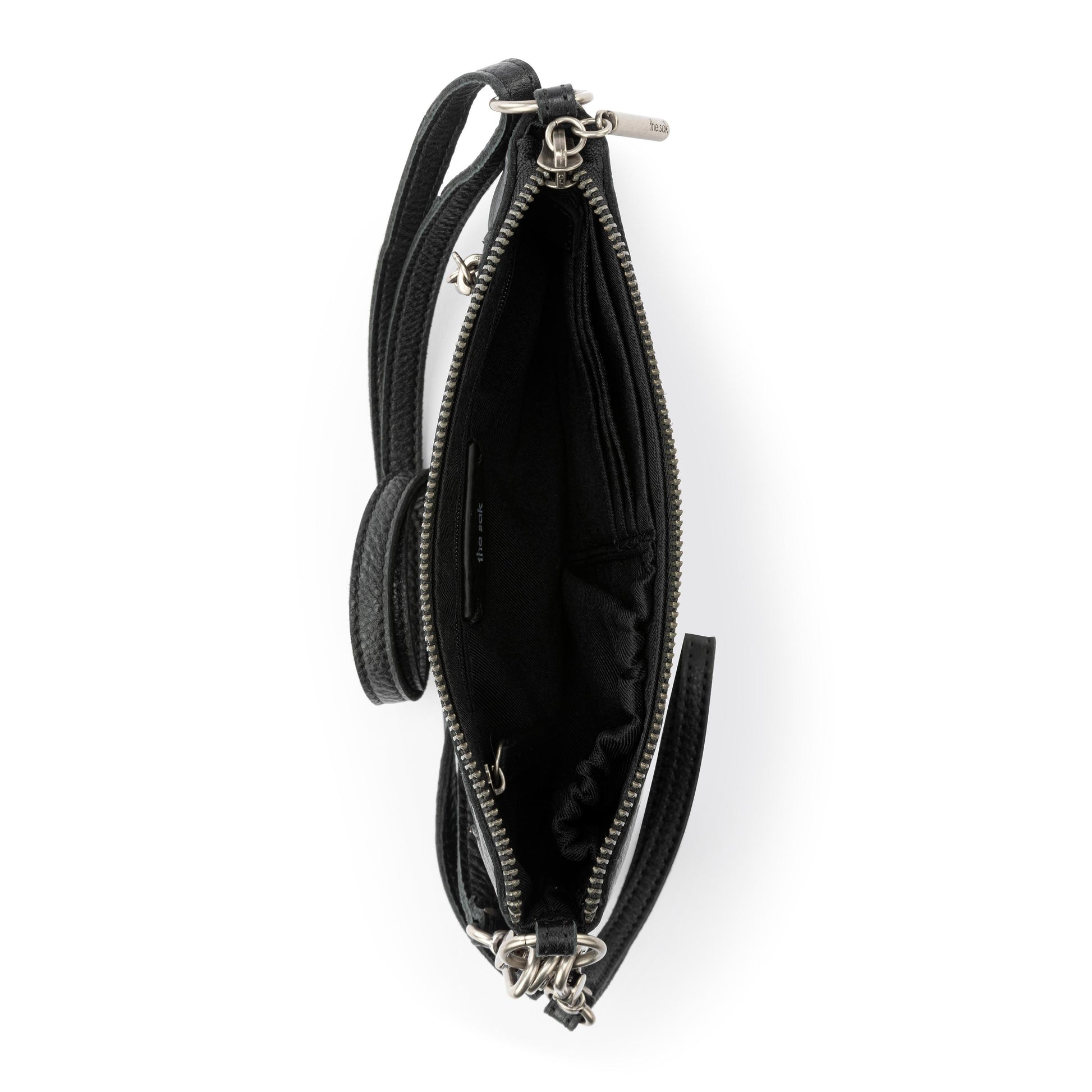 The Sak Vita Convertible Wristlet - Leather - Black Silver Stud