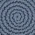 Circle Coin Pouch - Hand Crochet - Maritime Indigo Suede Heart