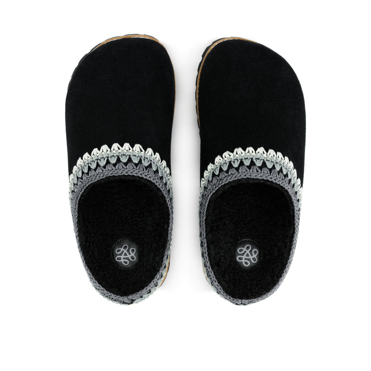 The Sak Bolinas Slip On Clog - Leather - Black Shearling