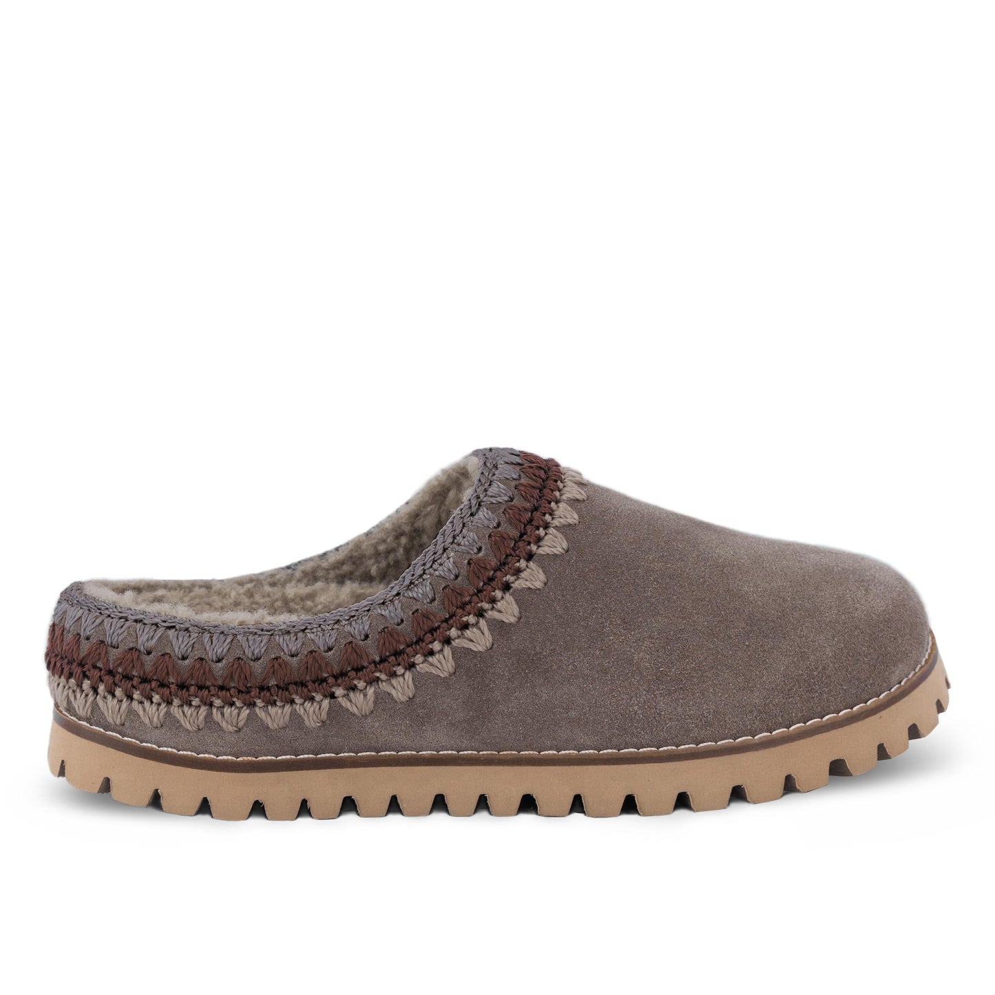 The Sak Bolinas Slip On Clog - Leather - Mushroom Shearling