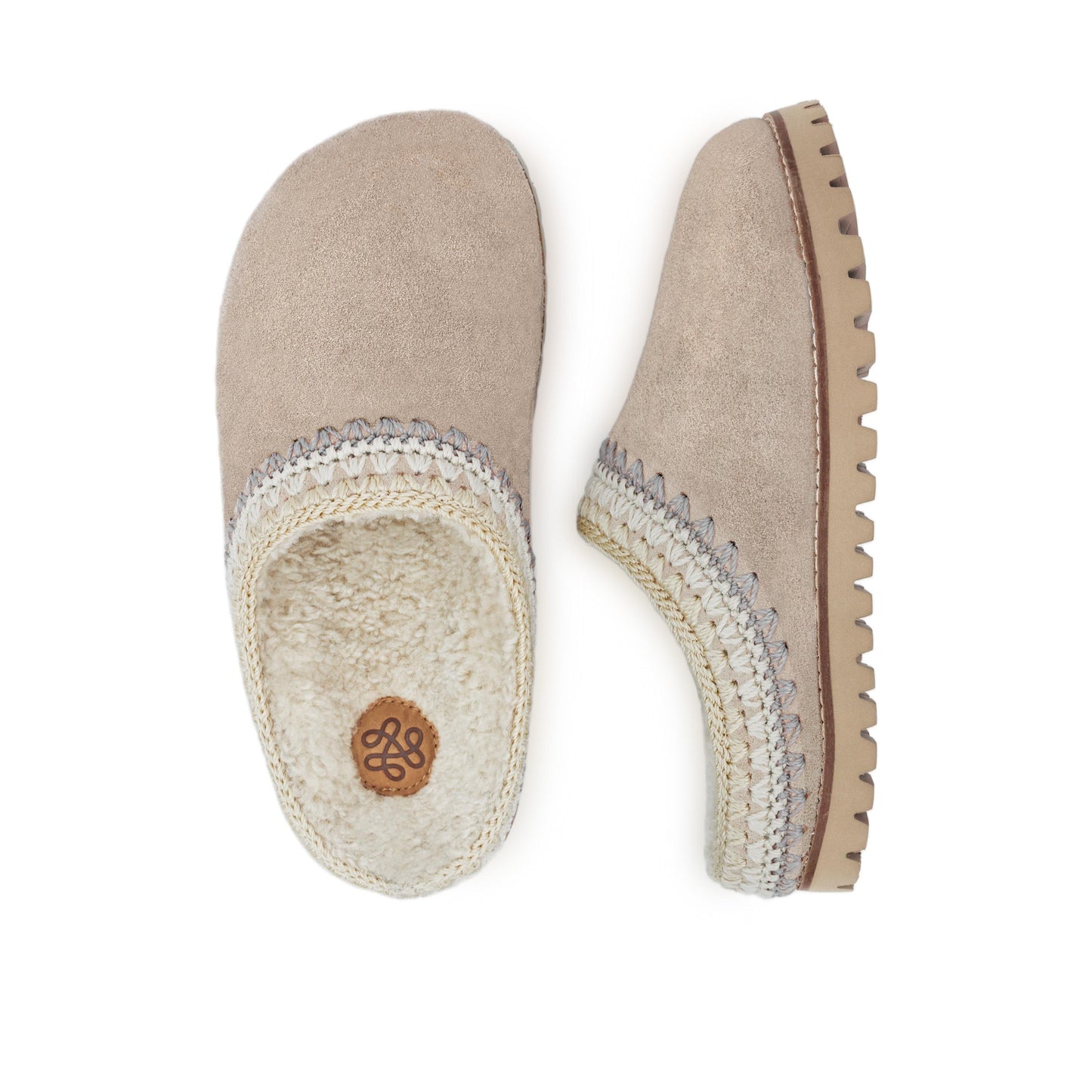 The Sak Bolinas Slip On Clog - Leather - Sand Shearling