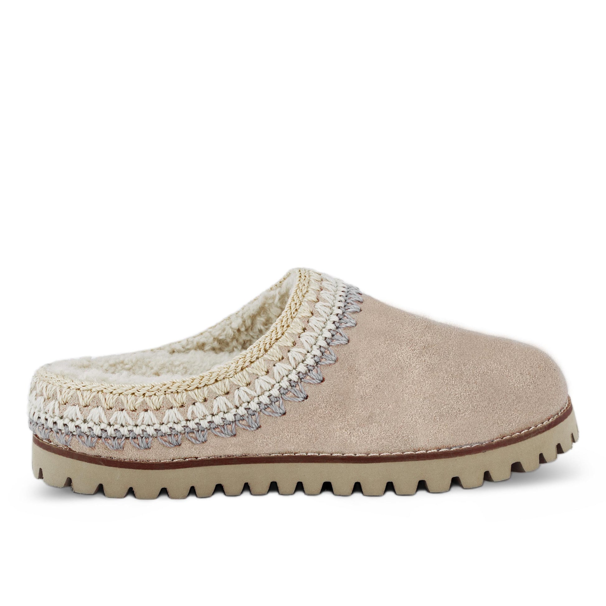 The Sak Bolinas Slip On Clog - Leather - Sand Shearling