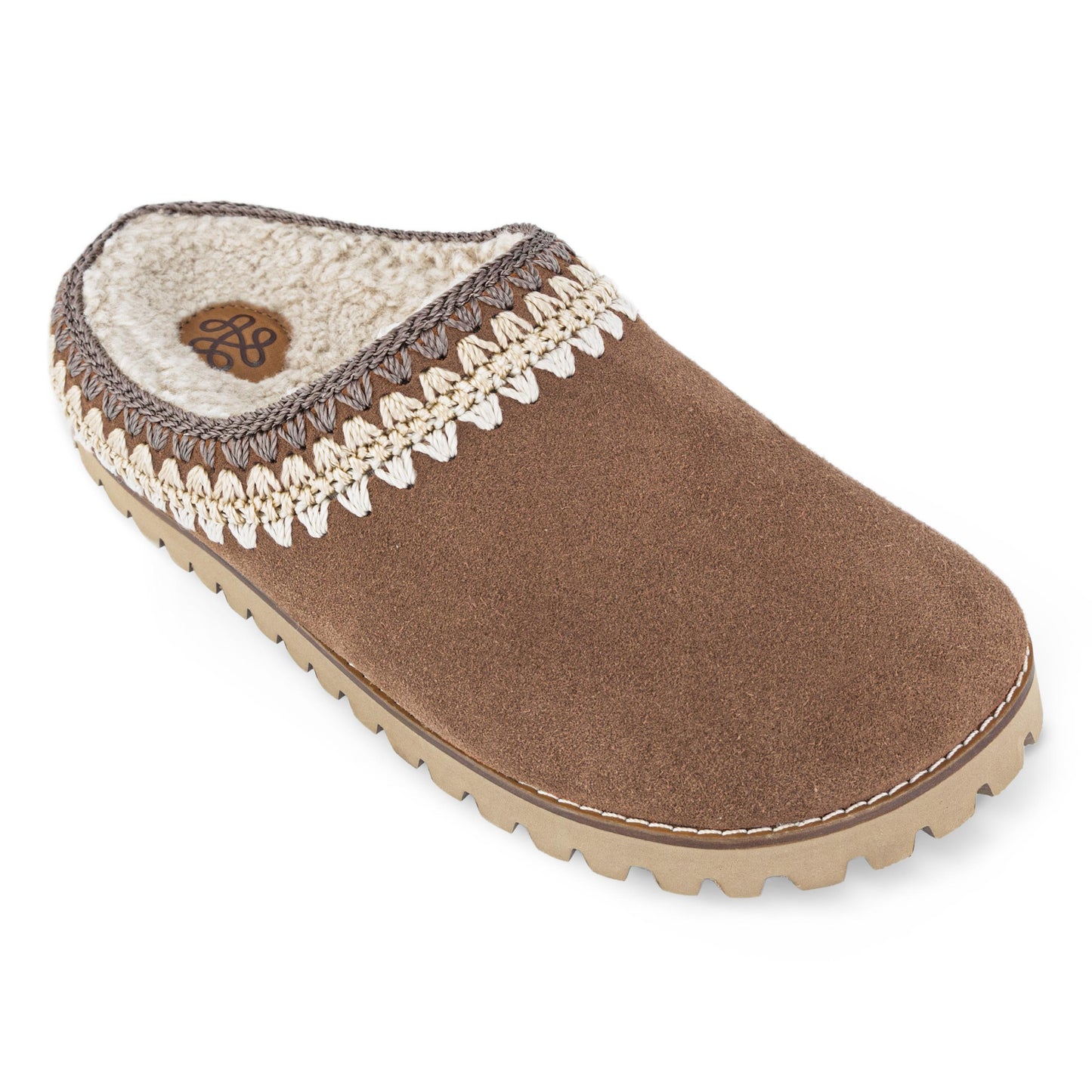 The Sak Bolinas Slip On Clog - Leather - Tobacco Shearling