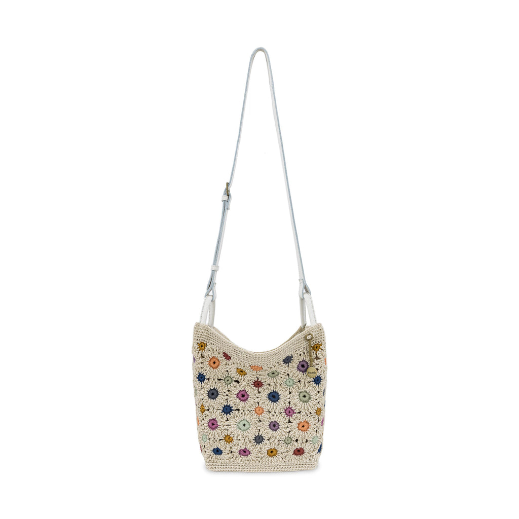 The Sak Los Feliz Crossbody - Hand Crochet - Natural Multi Flowers