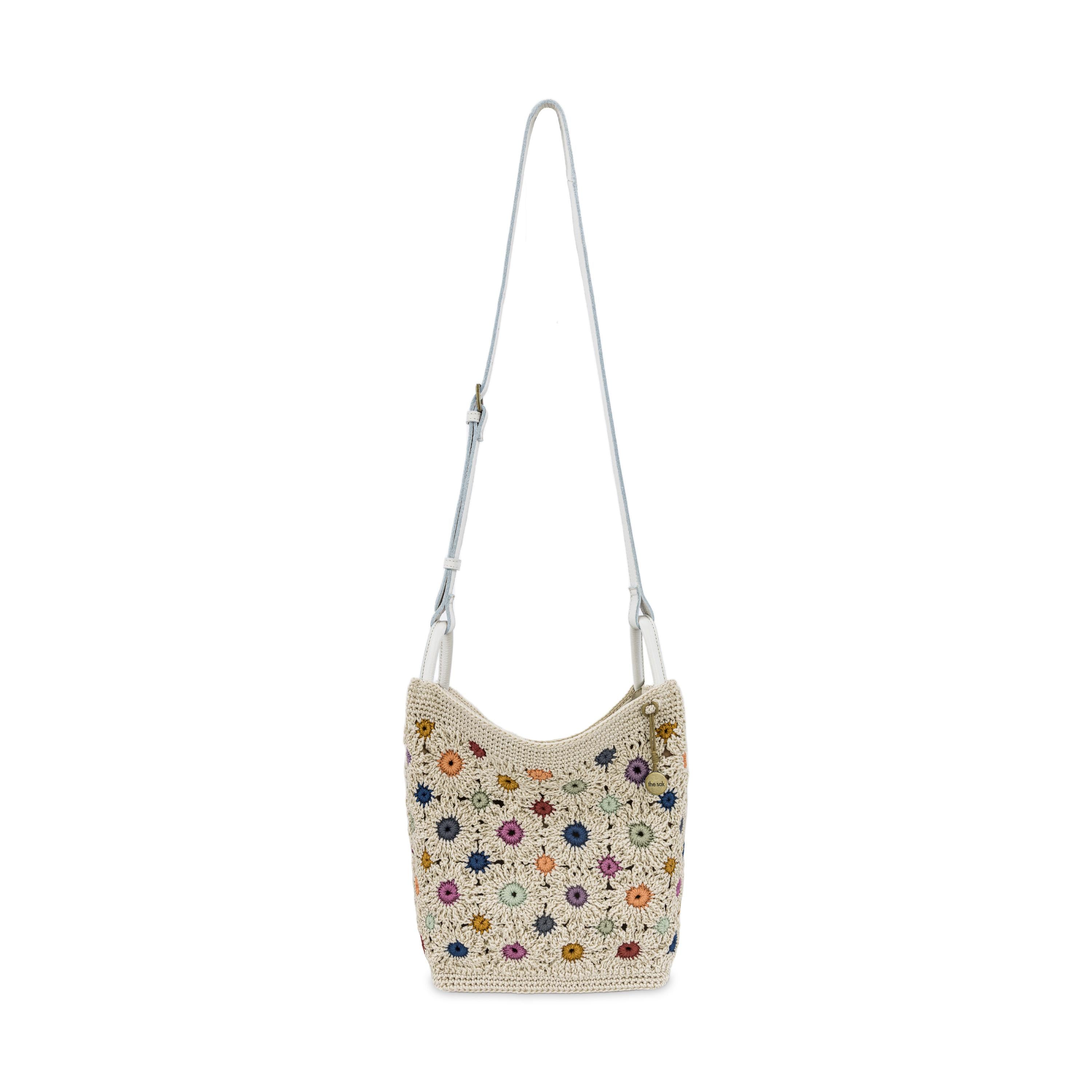 The Sak Los Feliz Crossbody - Hand Crochet - Natural Multi Flowers