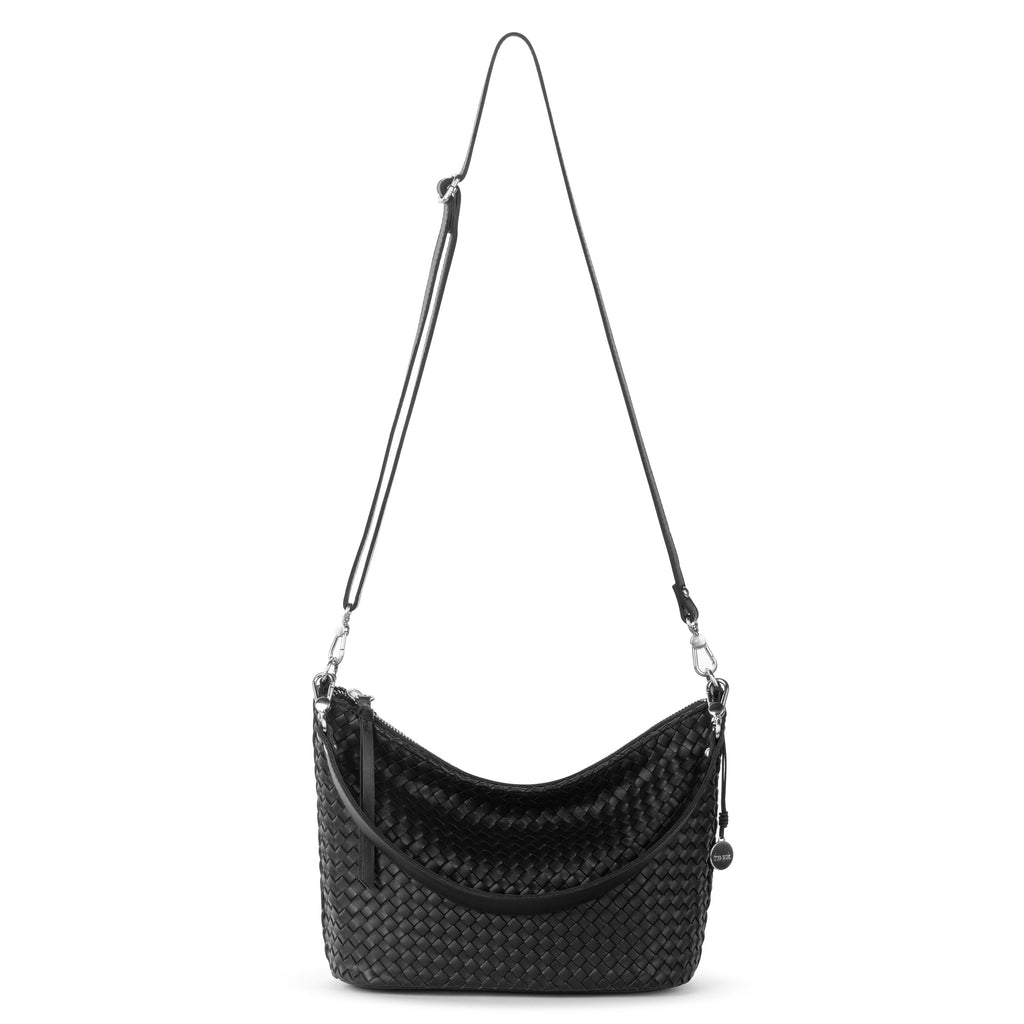 The Sak Juniper Small Hobo - Leather - Woven Black