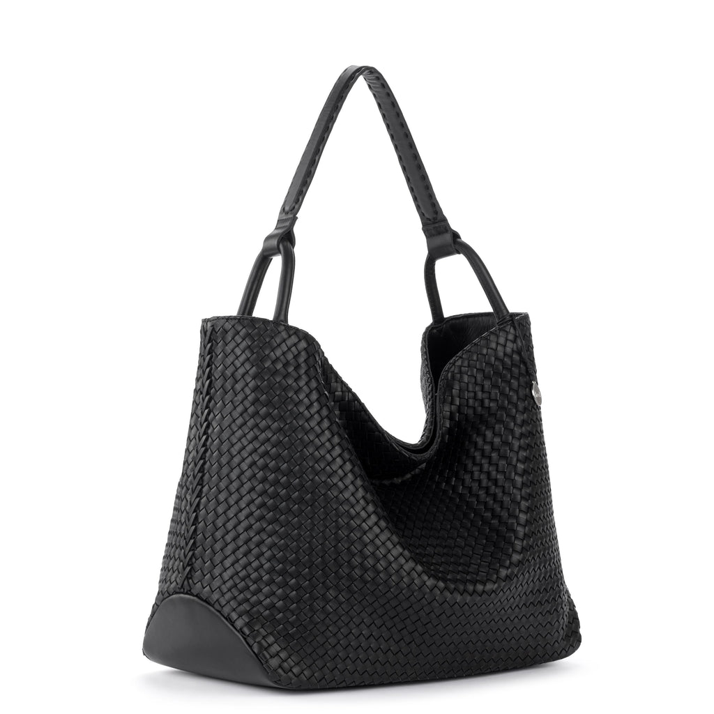 The Sak Los Feliz Large Tote - Leather - Woven Black