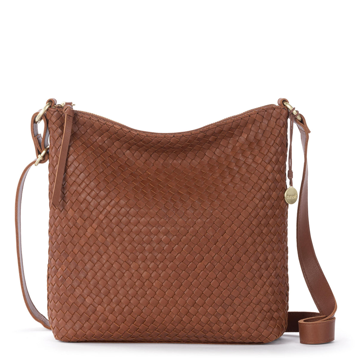 The Sak Lucia Crossbody - Leather - Woven Cognac