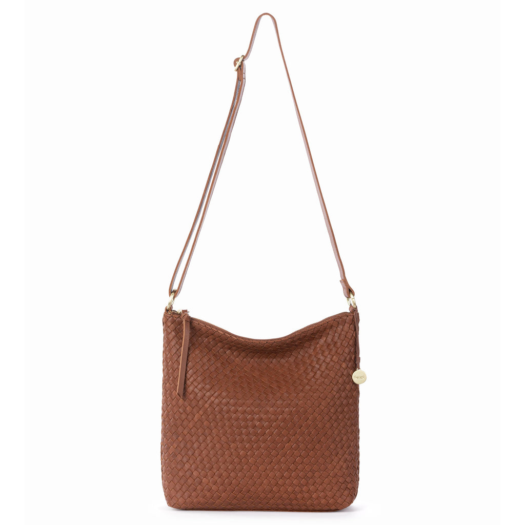 The Sak Lucia Crossbody - Leather - Woven Cognac