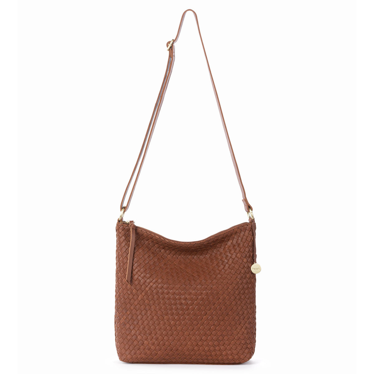 The Sak Lucia Crossbody - Leather - Woven Cognac