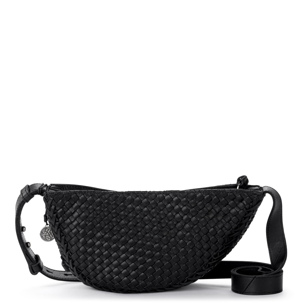 The Sak Tess Sling - Leather - Woven Black