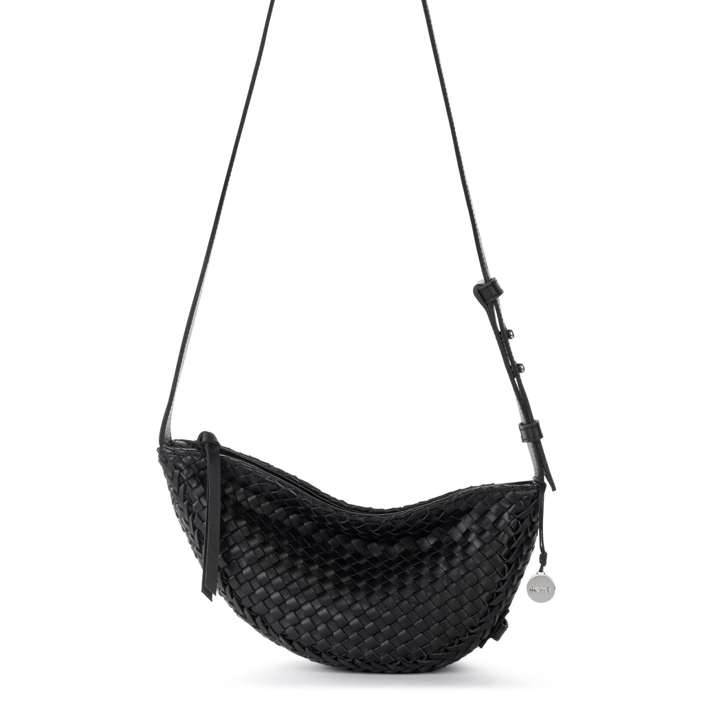 The Sak Tess Sling - Leather - Woven Black