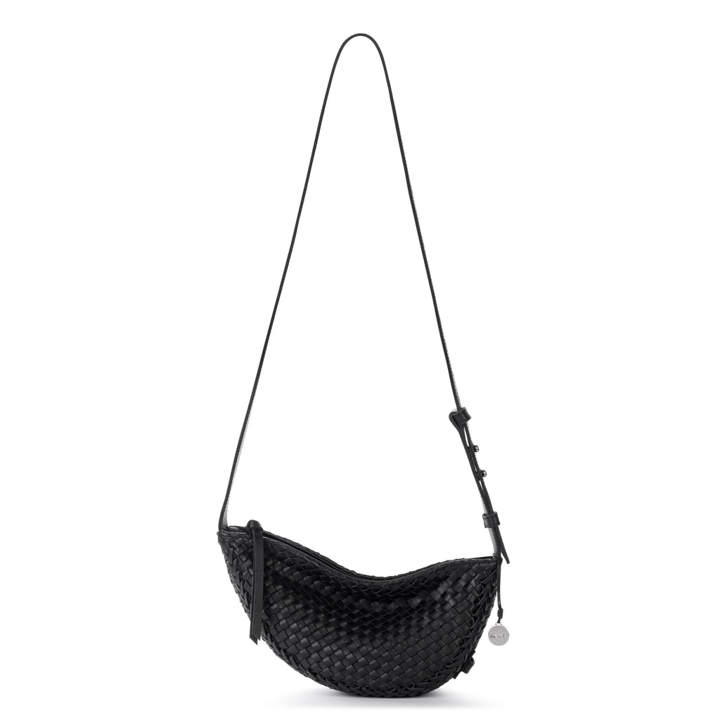 The Sak Tess Sling - Leather - Woven Black