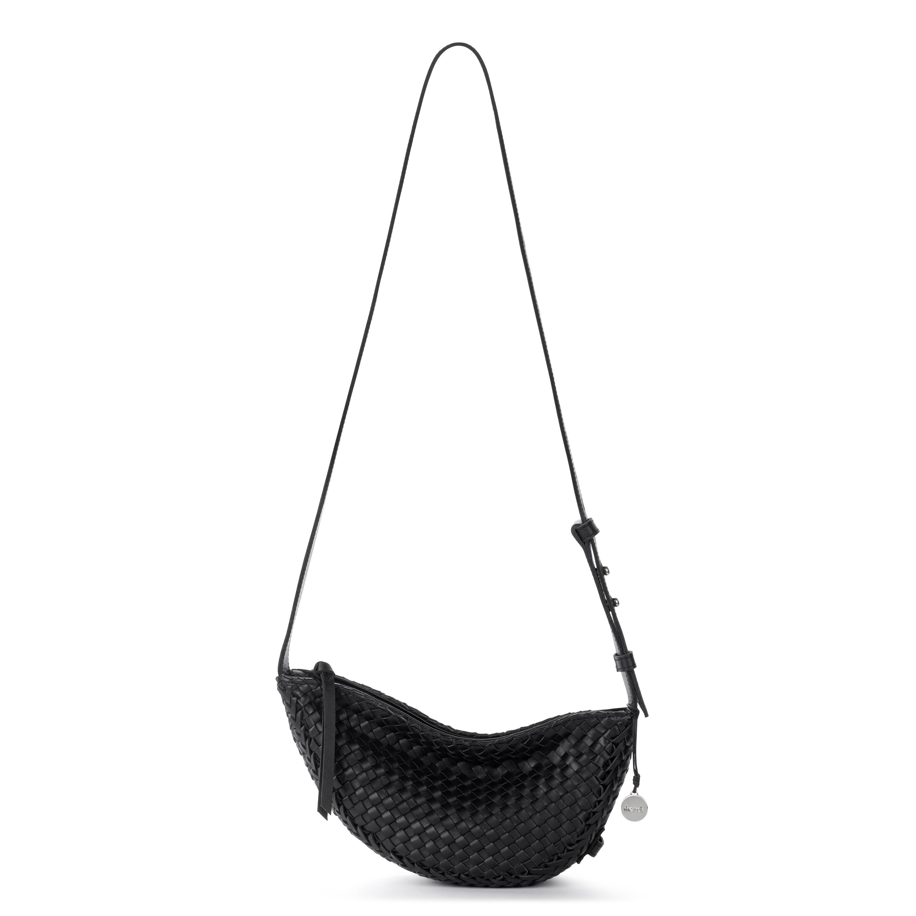 The Sak Tess Sling - Leather - Woven Black
