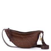 Tess Sling - Leather - Woven Mahogany Cognac