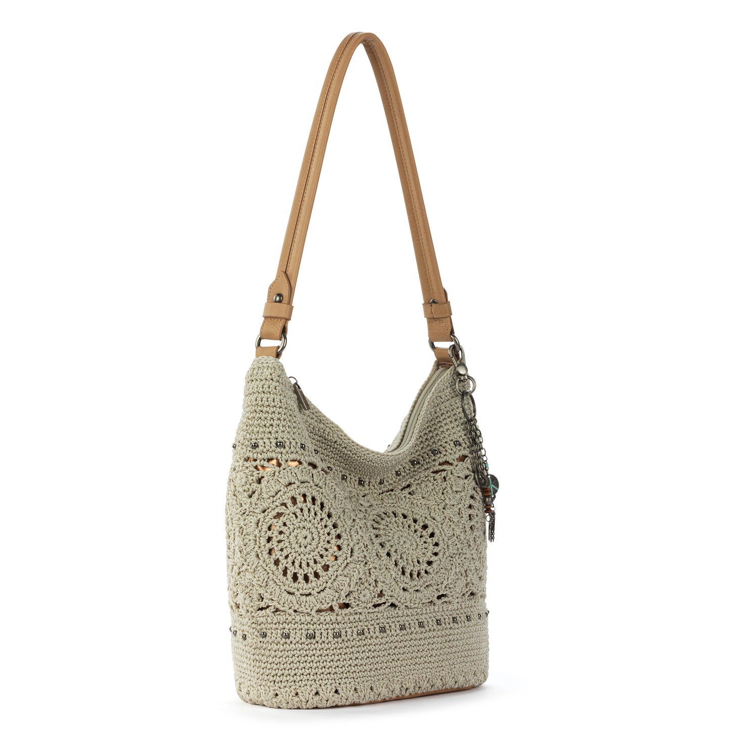 The Sak Sequoia Hobo Crochet - Natural Grey Medallion