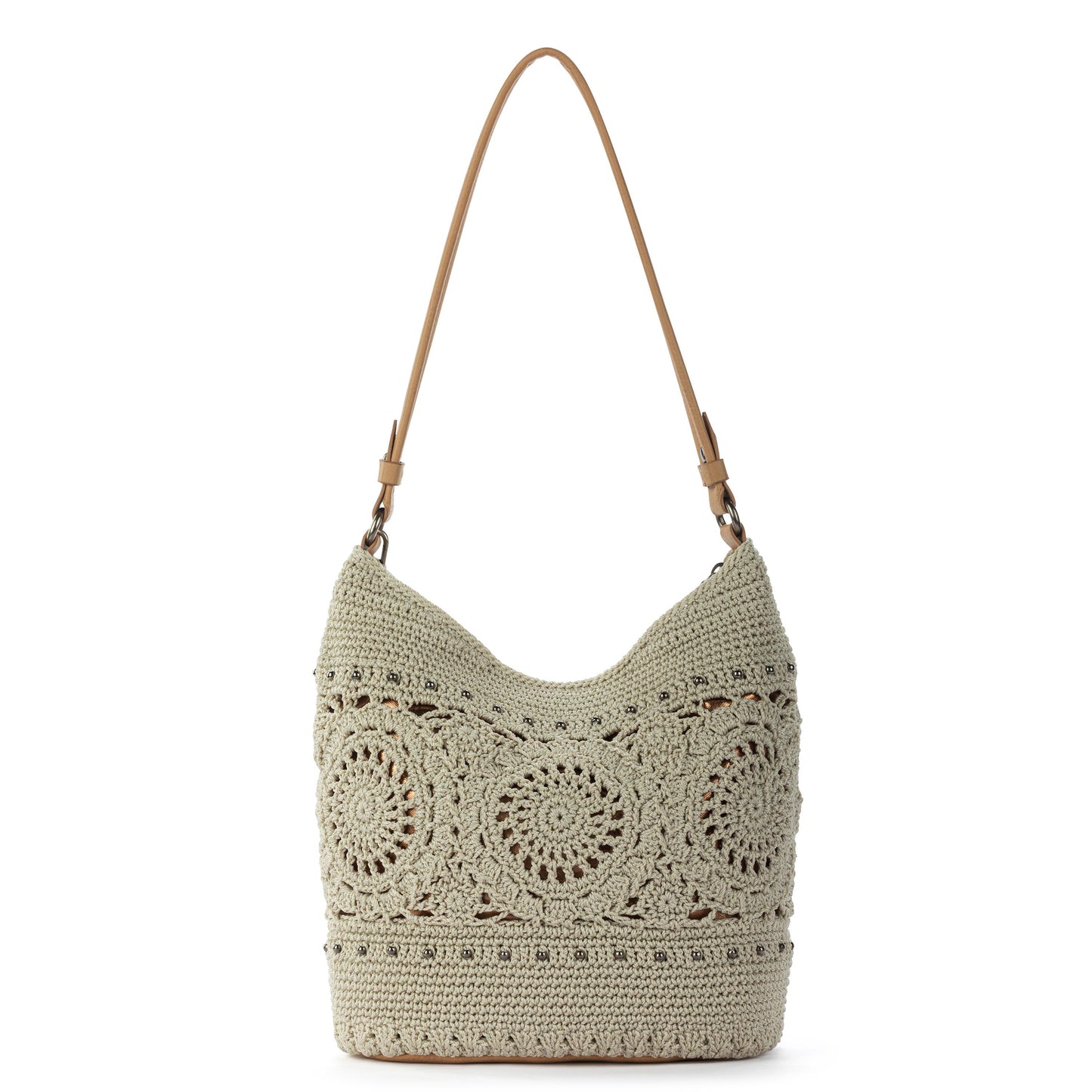 The Sak Sequoia Hobo Crochet - Natural Grey Medallion