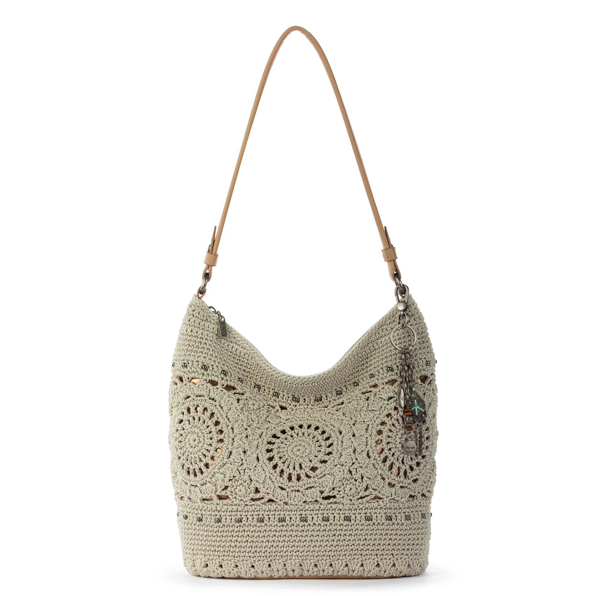 The Sak Sequoia Hobo Crochet - Natural Grey Medallion