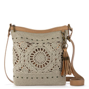 Lucia Crossbody - Hand Crochet - Natural Grey Medallion
