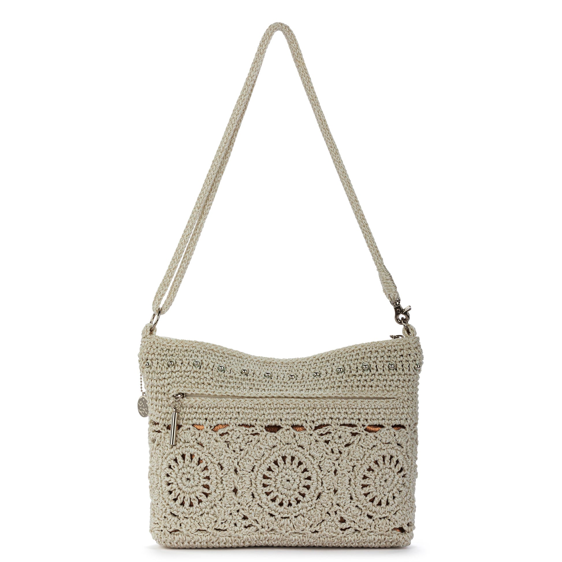 The Sak Lumi Crossbody Crochet - Natural Grey Medallion