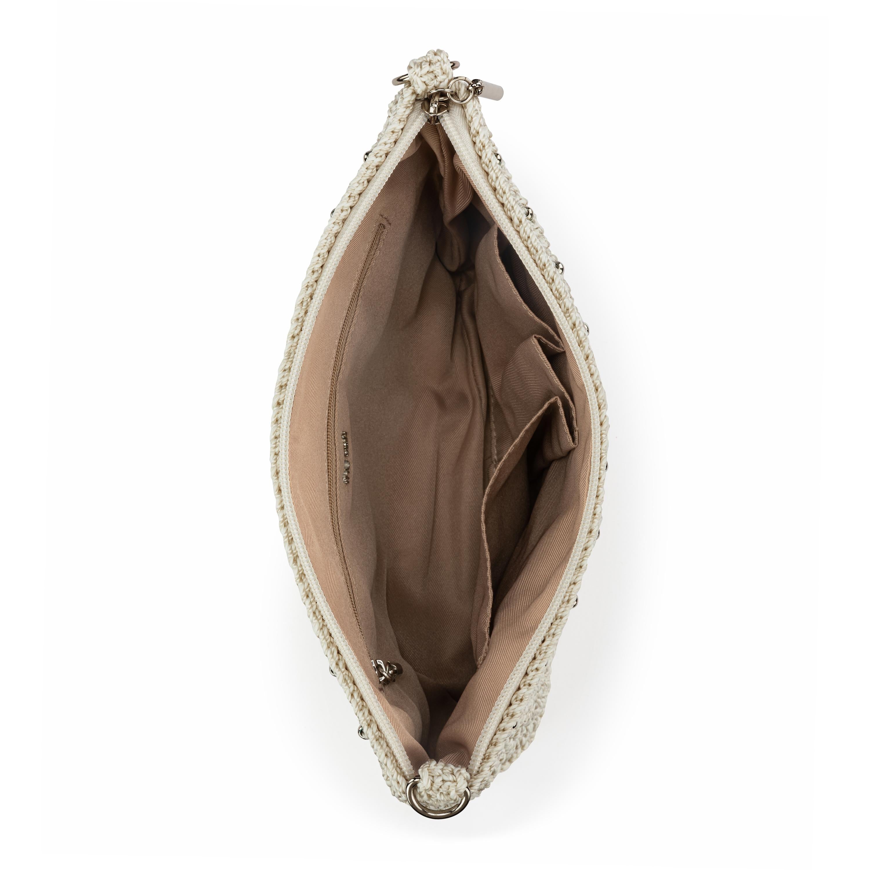 The Sak Lumi Crossbody - Hand Crochet - Natural Grey Medallion