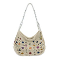 The Sak Los Feliz Hobo - Hand Crochet - Natural Multi Flowers