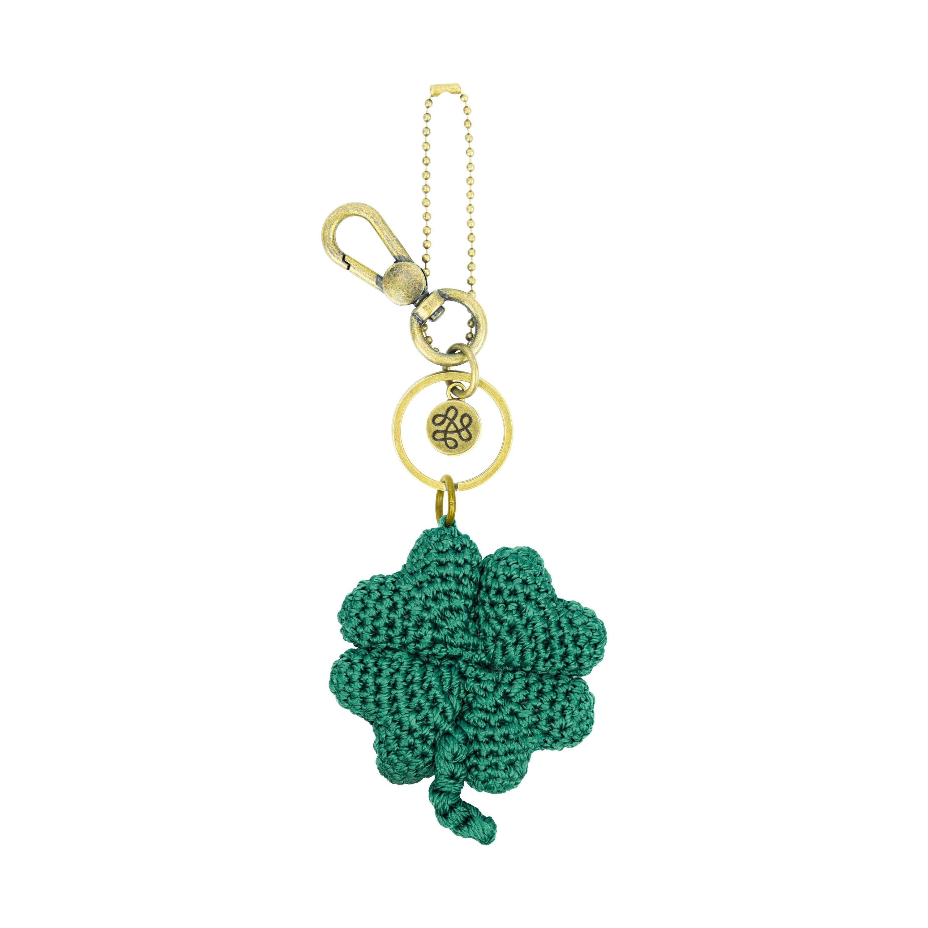 The Sak Yarnicharmz Dangle - Hand Crochet - Clover