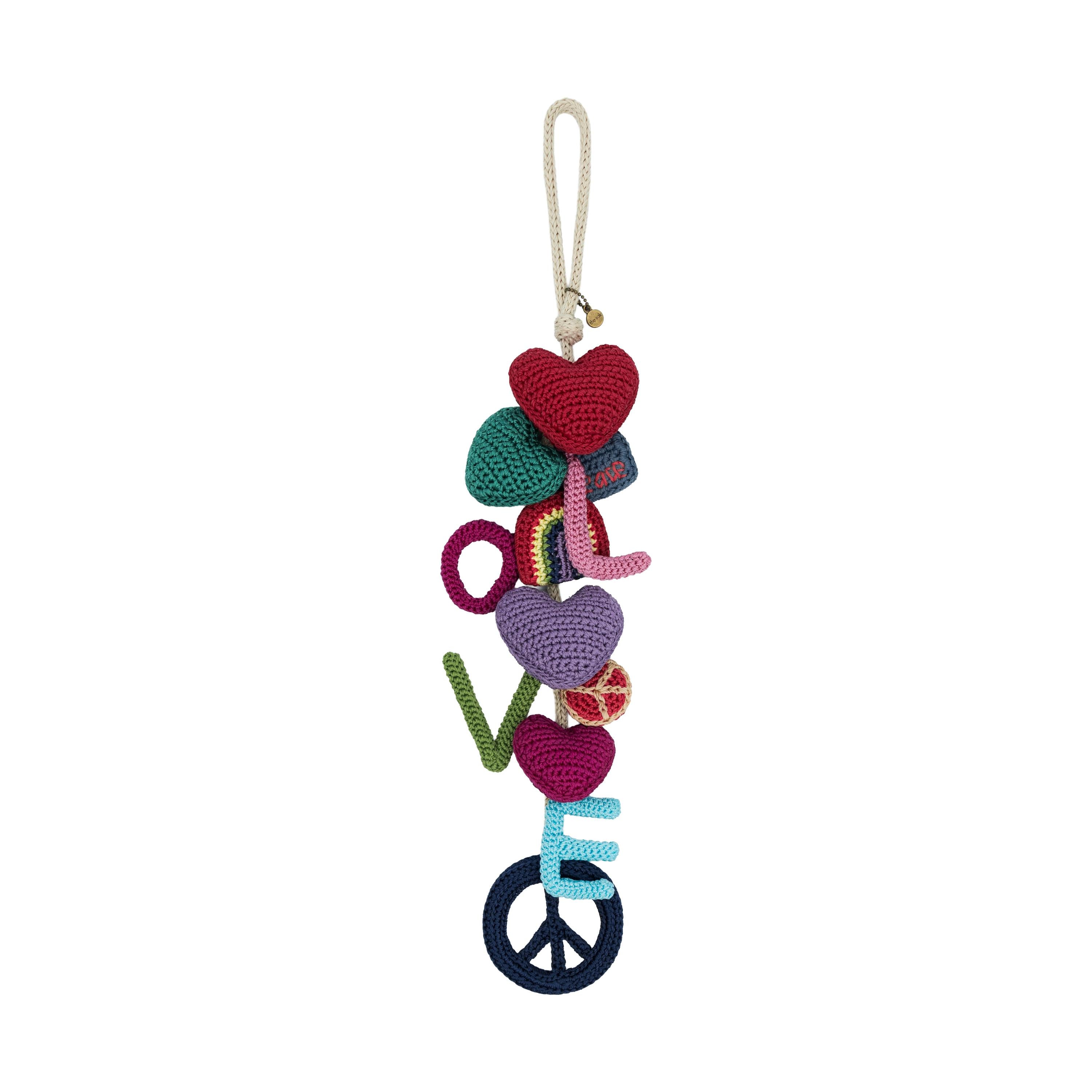 The Sak Yarnicharmz The Mega Dangle - Hand Crochet - Peace And Love