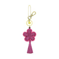 The Sak Yarnicharmz Dangle - Hand Crochet - Fuchsia Flower