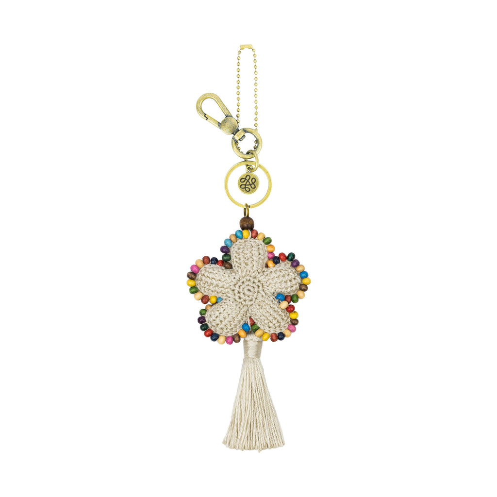 The Sak Yarnicharmz Dangle - Hand Crochet - Natural Flower