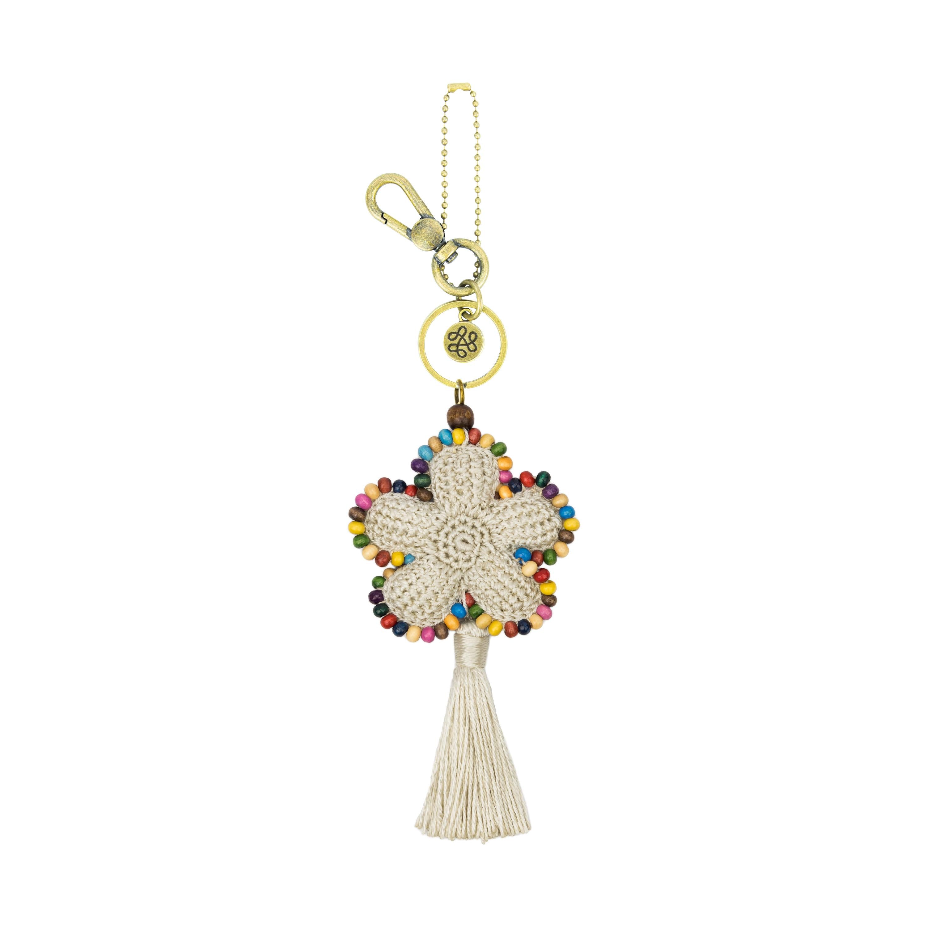 The Sak Yarnicharmz Dangle - Hand Crochet - Natural Flower