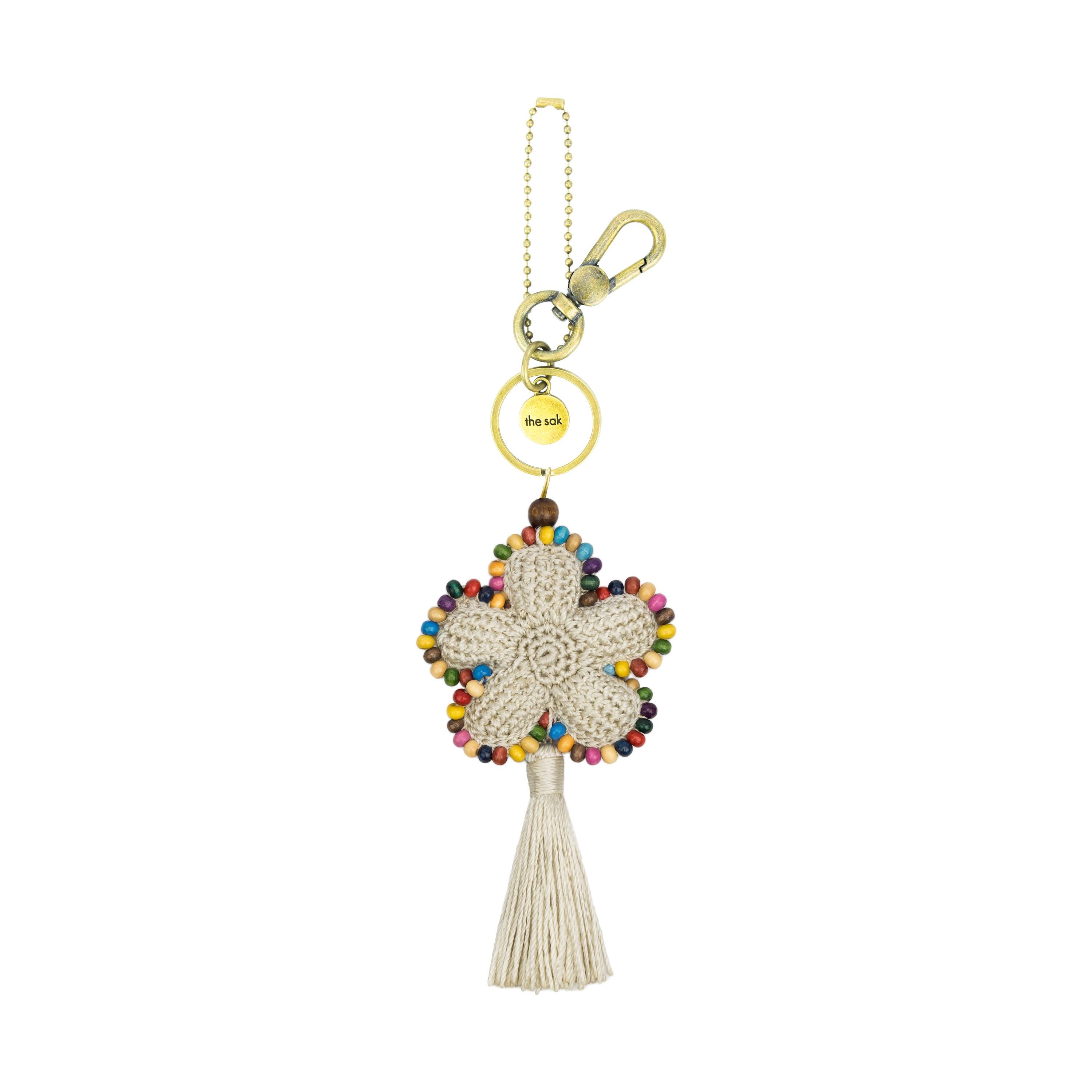 The Sak Yarnicharmz Dangle - Hand Crochet - Natural Flower