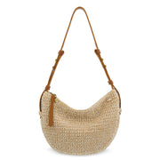 Tess Shoulder Bag - Hand Crochet - Bamboo Static