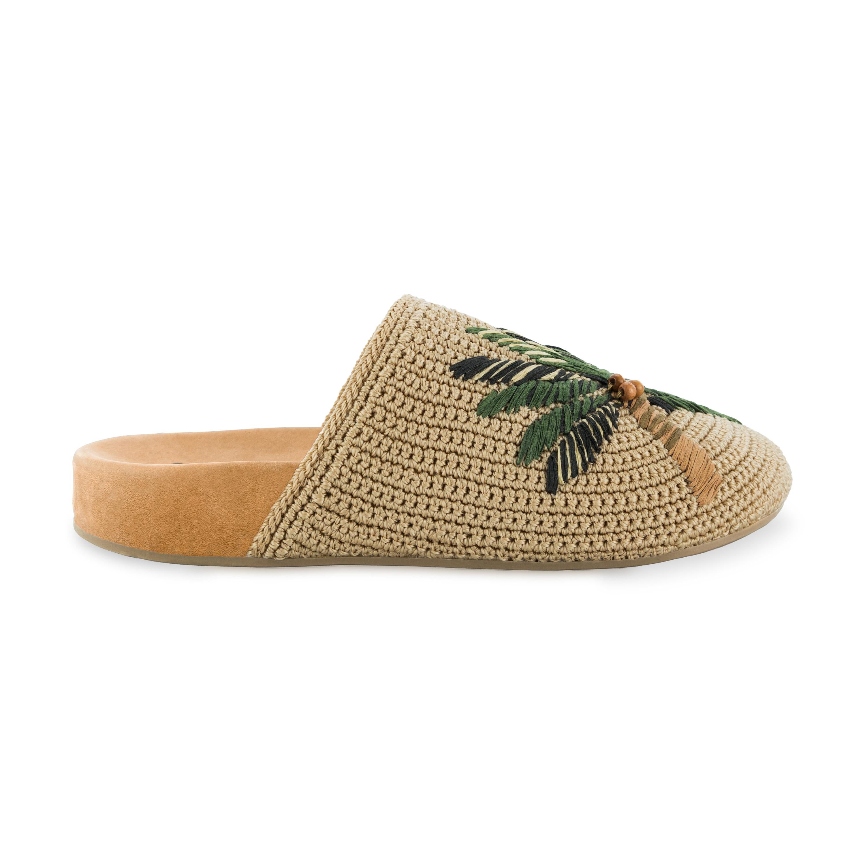 The Sak Bolinas Clog - Hand Crochet - Palm Tree