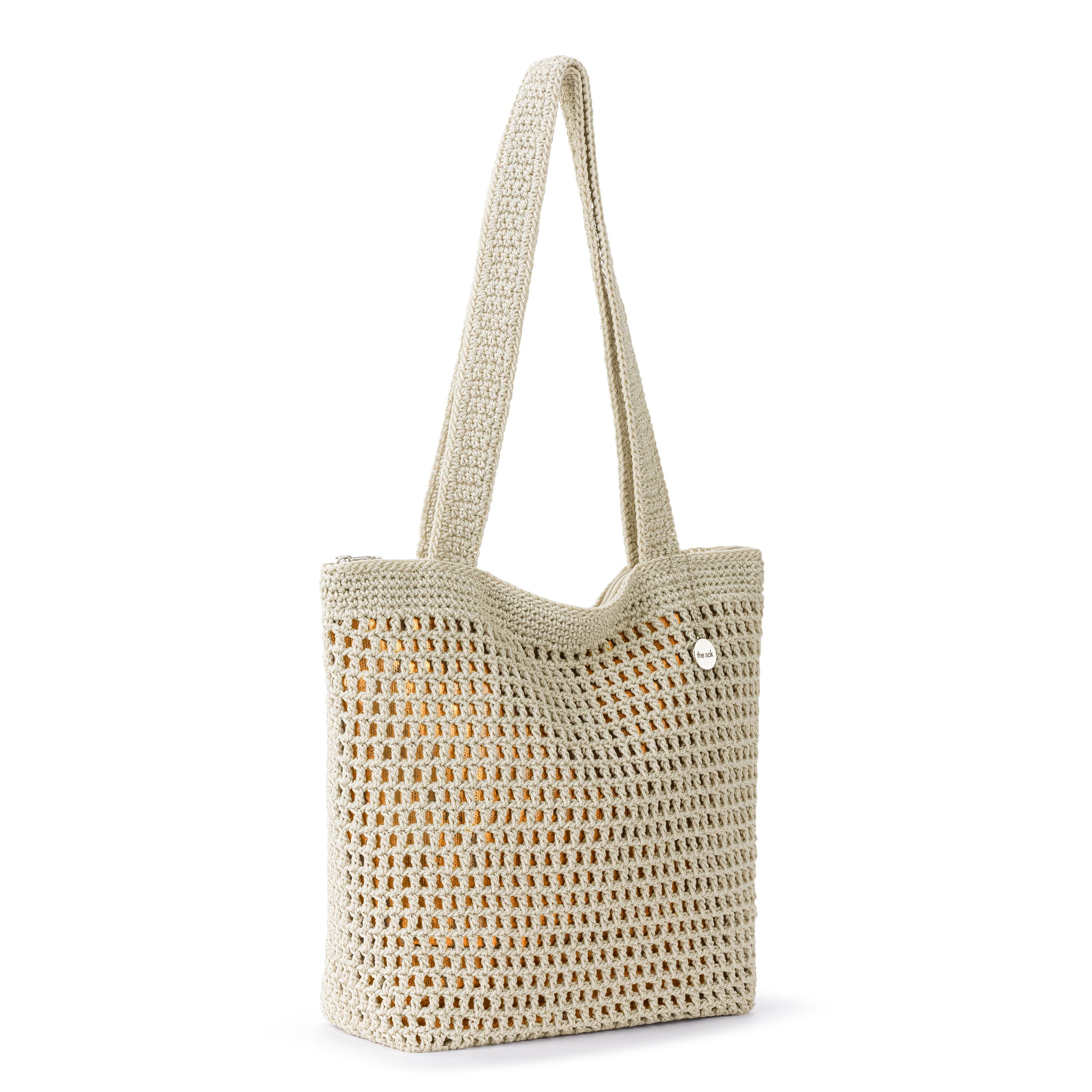 The Sak Casual Classics Tote - Hand Crochet - Natural With Bronze