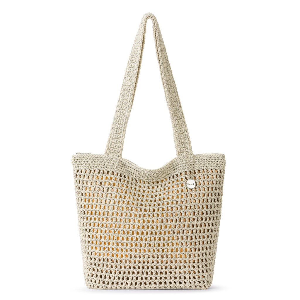 The Sak Casual Classics Tote - Hand Crochet - Natural With Bronze