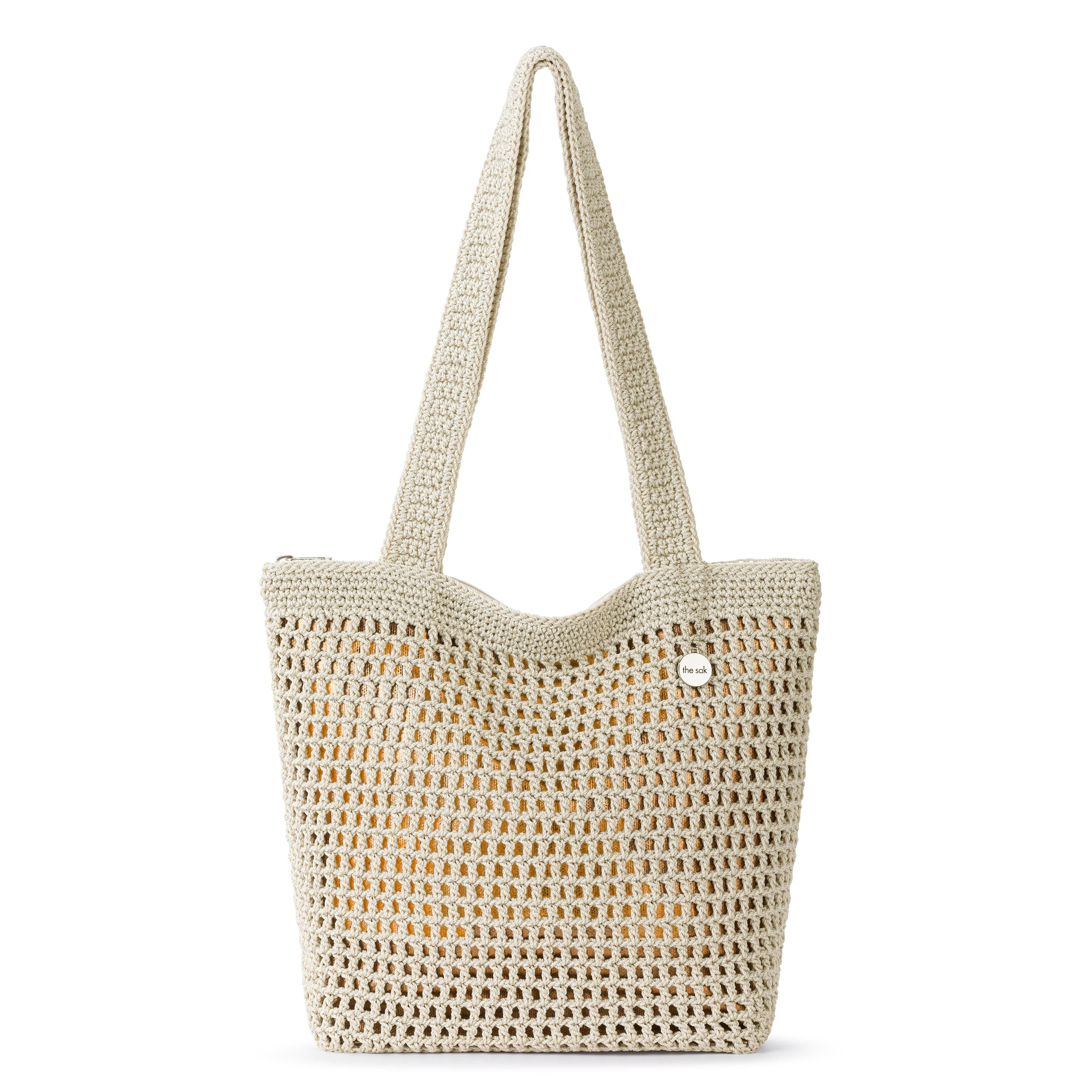 The Sak Casual Classics Tote - Hand Crochet - Natural With Bronze