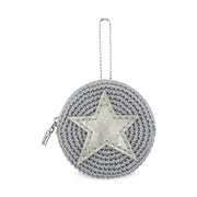 Circle Coin Pouch - Hand Crochet - Mist Pyrite Star