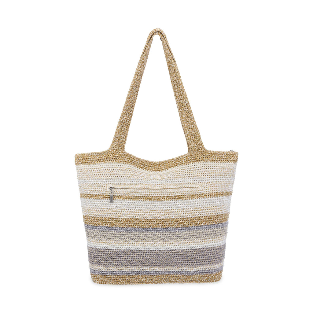 The Sak Sola Carryall Tote - Hand Crochet - Sand Stripe