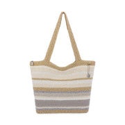 Sola Carryall Tote - Hand Crochet - Sand Stripe