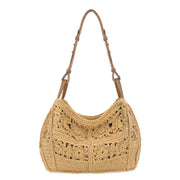 Los Feliz Hobo - Hand Crochet - Natural Tonal Flower